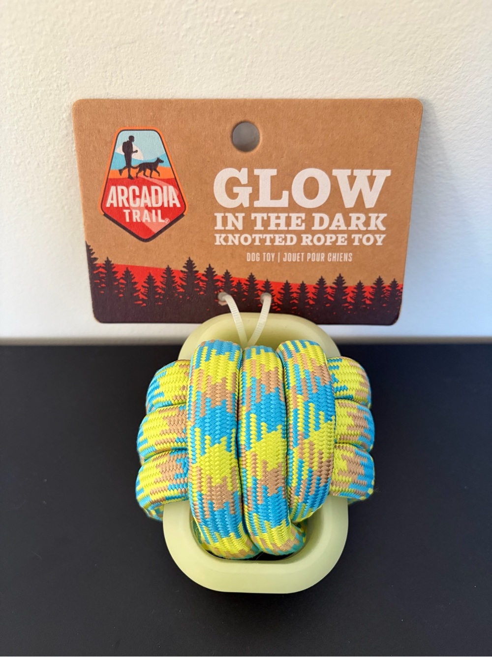 Arcadia Trail Glow in the Dark Knotted Rope Dog Toy NWT